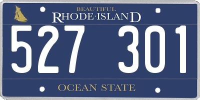 RI license plate 527301