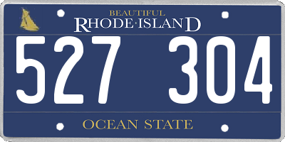 RI license plate 527304