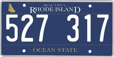 RI license plate 527317