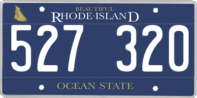 RI license plate 527320