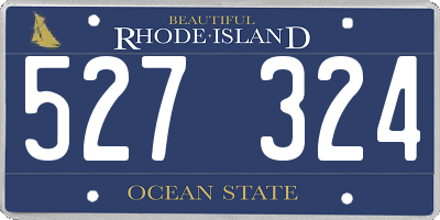 RI license plate 527324