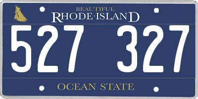 RI license plate 527327