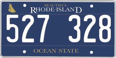 RI license plate 527328