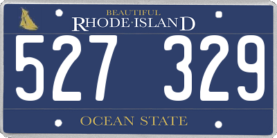 RI license plate 527329