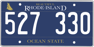 RI license plate 527330