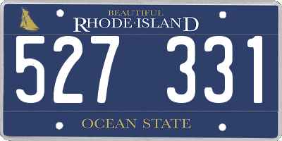 RI license plate 527331