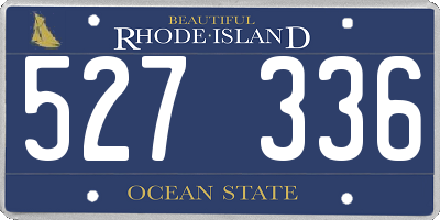 RI license plate 527336