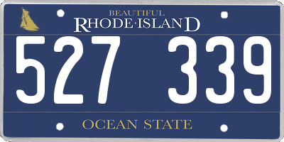 RI license plate 527339