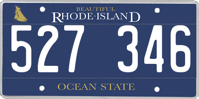RI license plate 527346