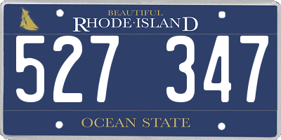 RI license plate 527347