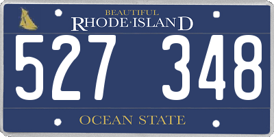 RI license plate 527348