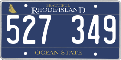 RI license plate 527349