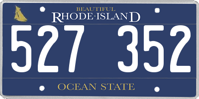 RI license plate 527352