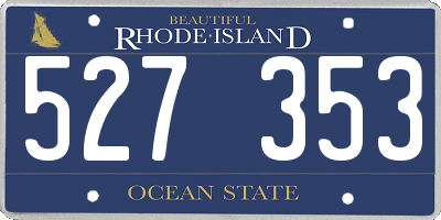 RI license plate 527353