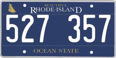 RI license plate 527357