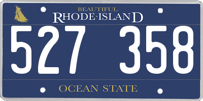 RI license plate 527358
