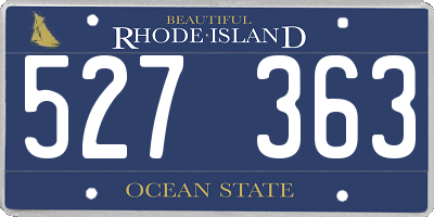 RI license plate 527363