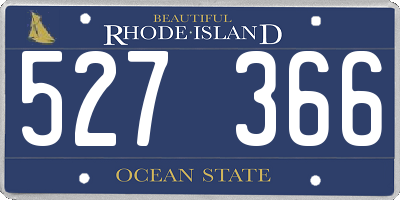 RI license plate 527366