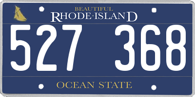 RI license plate 527368