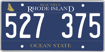 RI license plate 527375
