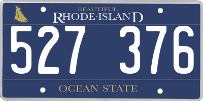 RI license plate 527376