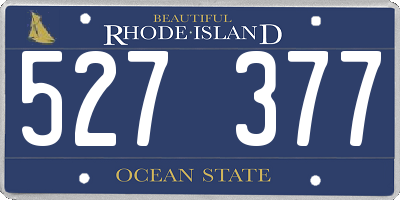 RI license plate 527377