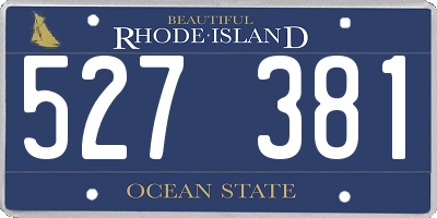 RI license plate 527381