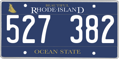 RI license plate 527382