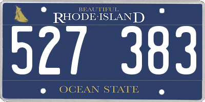 RI license plate 527383