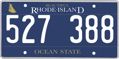 RI license plate 527388
