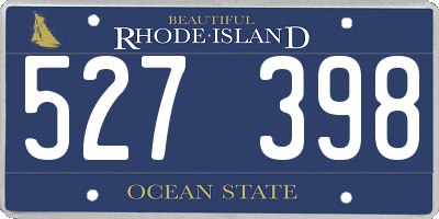 RI license plate 527398