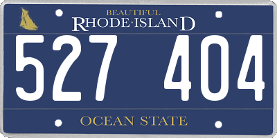RI license plate 527404