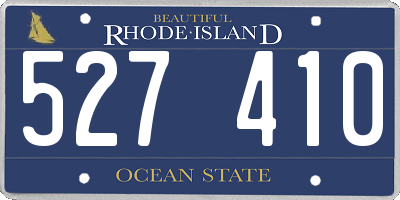 RI license plate 527410