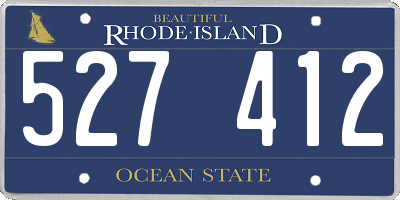 RI license plate 527412