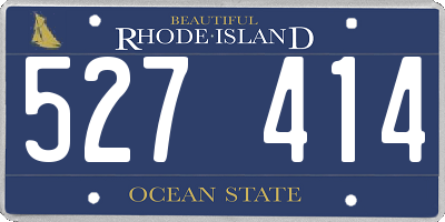 RI license plate 527414