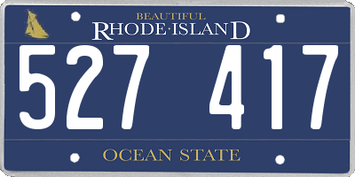 RI license plate 527417