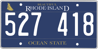 RI license plate 527418