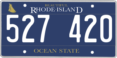 RI license plate 527420