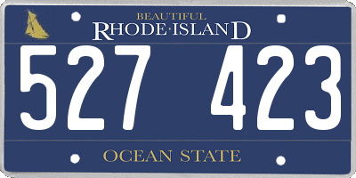 RI license plate 527423