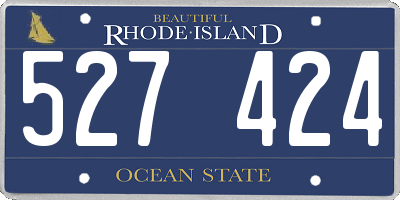 RI license plate 527424