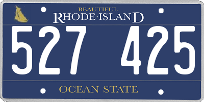 RI license plate 527425
