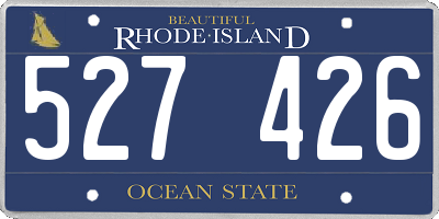 RI license plate 527426