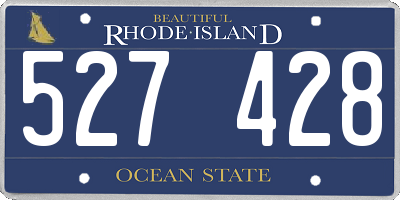 RI license plate 527428