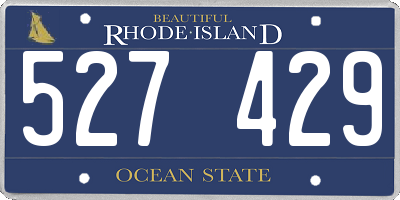 RI license plate 527429