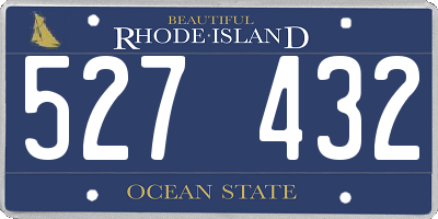 RI license plate 527432