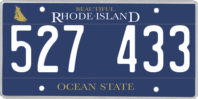 RI license plate 527433