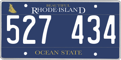 RI license plate 527434