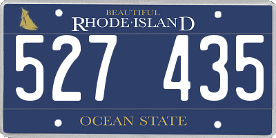 RI license plate 527435