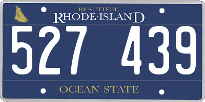 RI license plate 527439