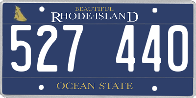 RI license plate 527440